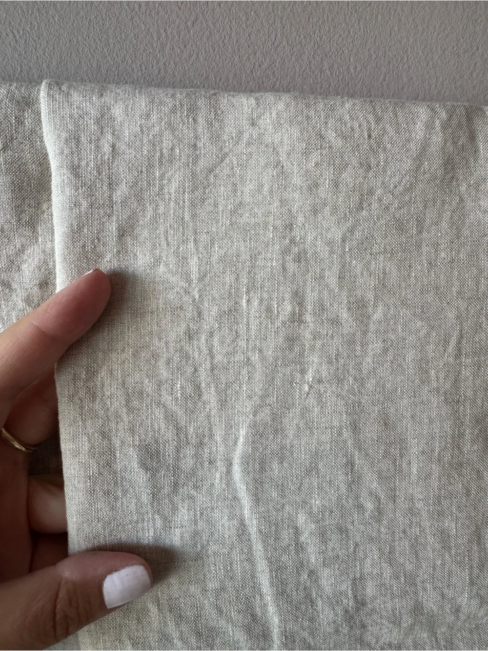 West Elm Flax Beige Oat 100% Linen Set of 2 Standard Pillowcases‎